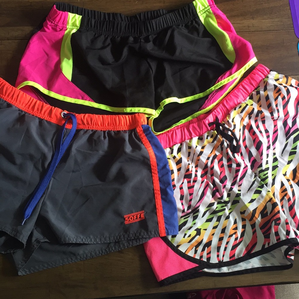Bright workout shorts